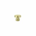 Deltana Button Tip; Unlacquered Bright Brass Finish CHBU3-UNL